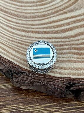 Pandora Aruba Flag Bead S925 Silver Charm